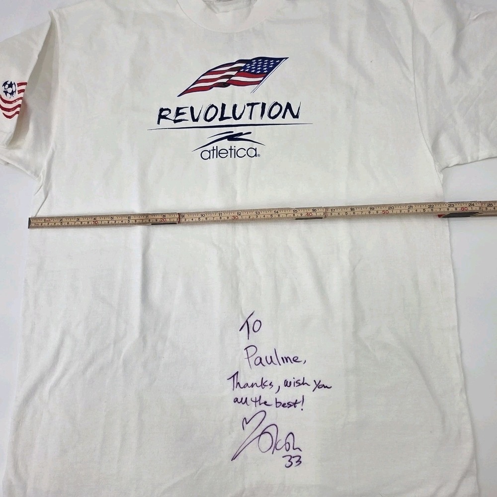 VINTAGE ATLETICA NEW ENGLAND REVOLUTION SHIRT NEW DEADSTOCK MENS XL AUTO #33 90s - Picture 10 of 11